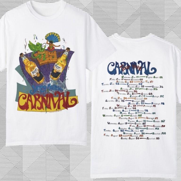 Retro 90s Jimmy Buffett Carnival Tour 1998 Unisex T-Shirt Double Sided Unisex T-Shirt M