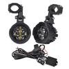 Waterproof High Low Beam Motorcycle Auxiliary Driving Light 100W Fog Lamp Headlight Spotlight PC Lens Aluminum Housing