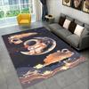 3D Astronaut Space Cartoon Area Rug,Carpet Rug for Home Living Room Children's Bedroom Sofa Doormat Decor,Kid Non-slip Floor Mat