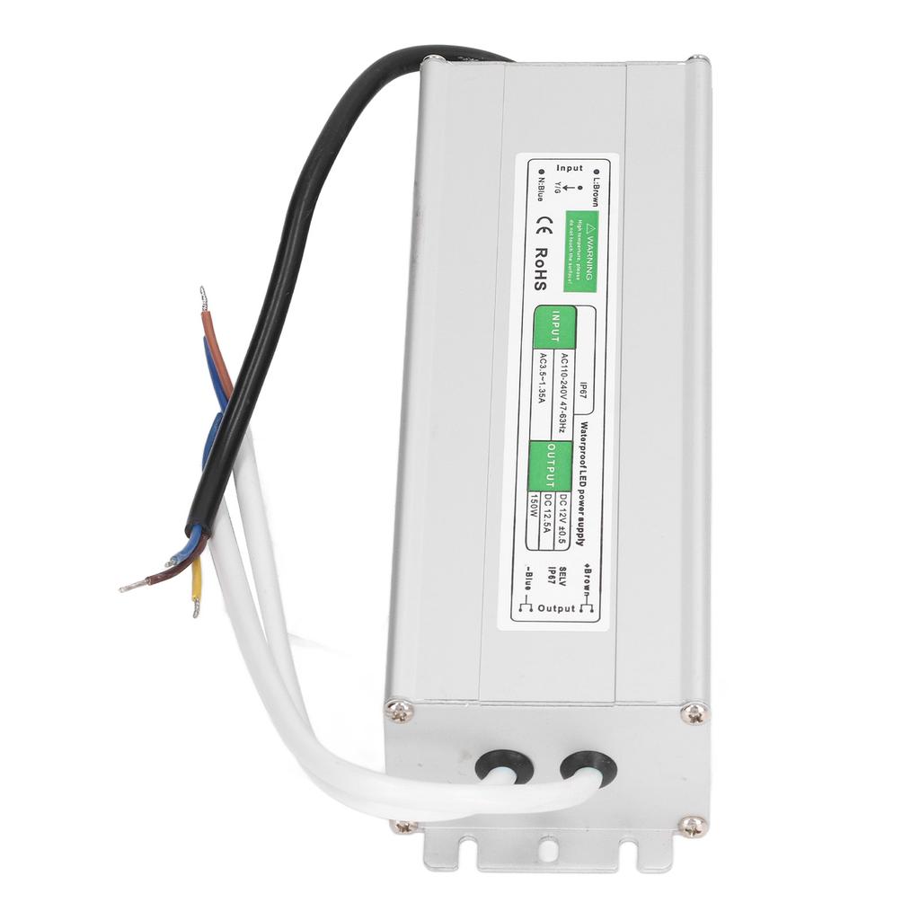 LED Power Transformer IP67 Waterproof Short Circuit Protection LED Driver AC 110V‑240V 150W
