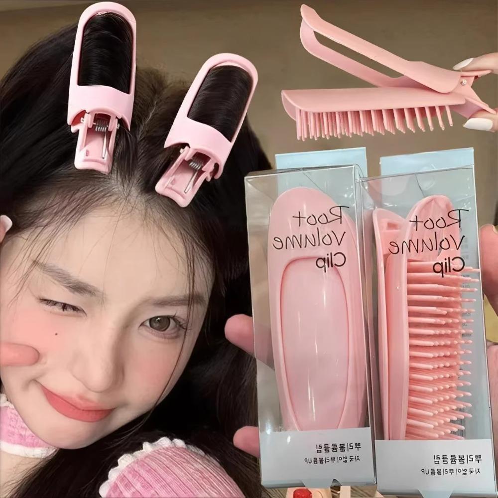 

High Skull Fluffy Hairpin Volume Hair Roots Volumizing Clip Portable Fixed Shape Clip Women Pink
