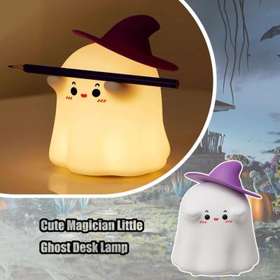 Nachtlicht Halloween Silikon Klopflampe USB-Aufladung Stufenloses Dimmen Atmosphärenlicht