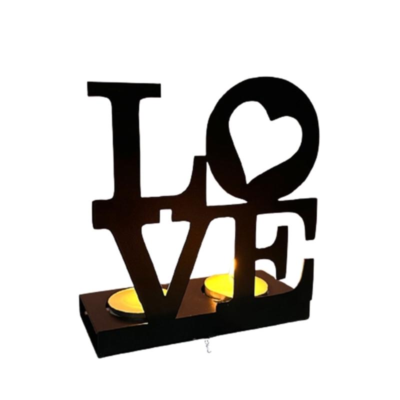 Love Heart  Holder Wedding Candlestick for Table Centerpieces Home Holiday 55KF