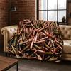 Gun Pistol Ammunition Bullet Cartridge Flannel Blanket Soft Warm Throw Blanket for Bedroom Living Room Bed Travel Camping Picnic