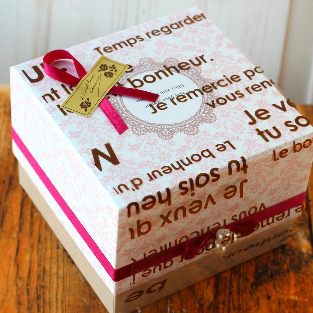 Azurosa Preserved Flower Box, Gift, Square, Never-Withering Flowers, Fragrance, Rose Pink Mix