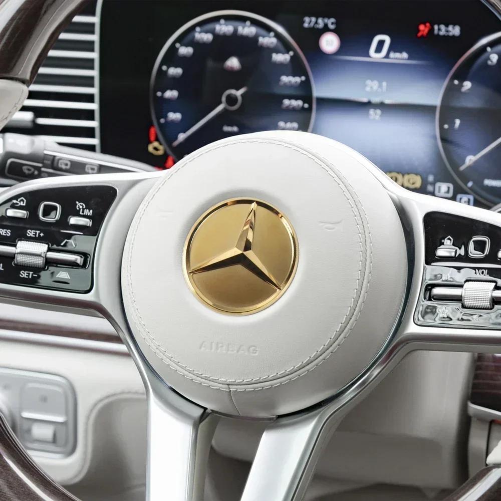 Car steering wheel center sticker is suitable for Mercedes-Benz W253 x253 x205 W166W176GLC/GLK/GLE grade interior badge sticker.