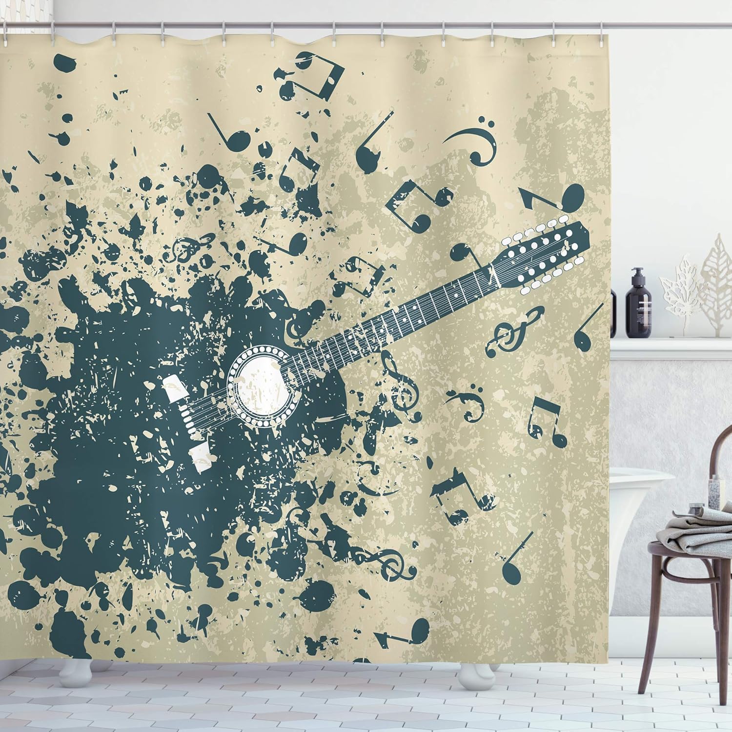 

Ambesonne Animal Shower Curtain, Cartoon Crocodile Sporty Muscular Manly Alligator Villian Image Print, Cloth Fabric Bathroom De 120x180cm