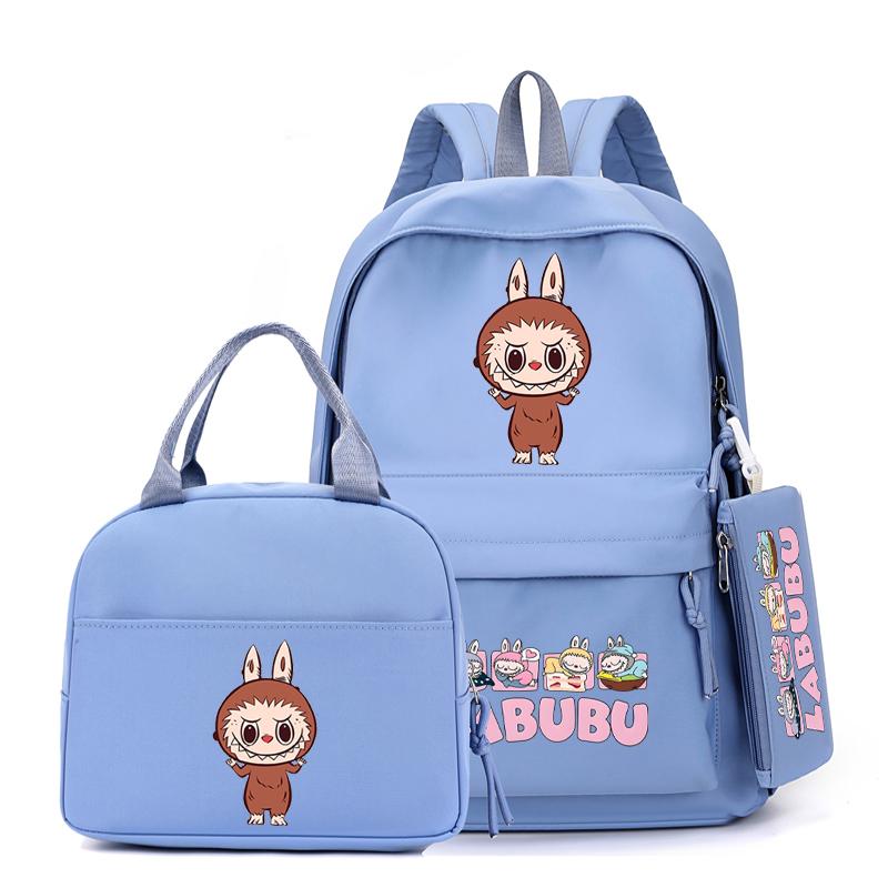 3Pcs/sst Cute Printed Backpackstudent Teenage Children Girl Boy Schoolbag Bookbag Men Women Large Capacity Waterproof Laptop Bag Mochila