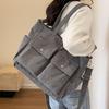 Women's Large Capacity Corduroy Tote Bag - Versatile Crossbody and Shoulder Bag for Autumn/Winter 2024