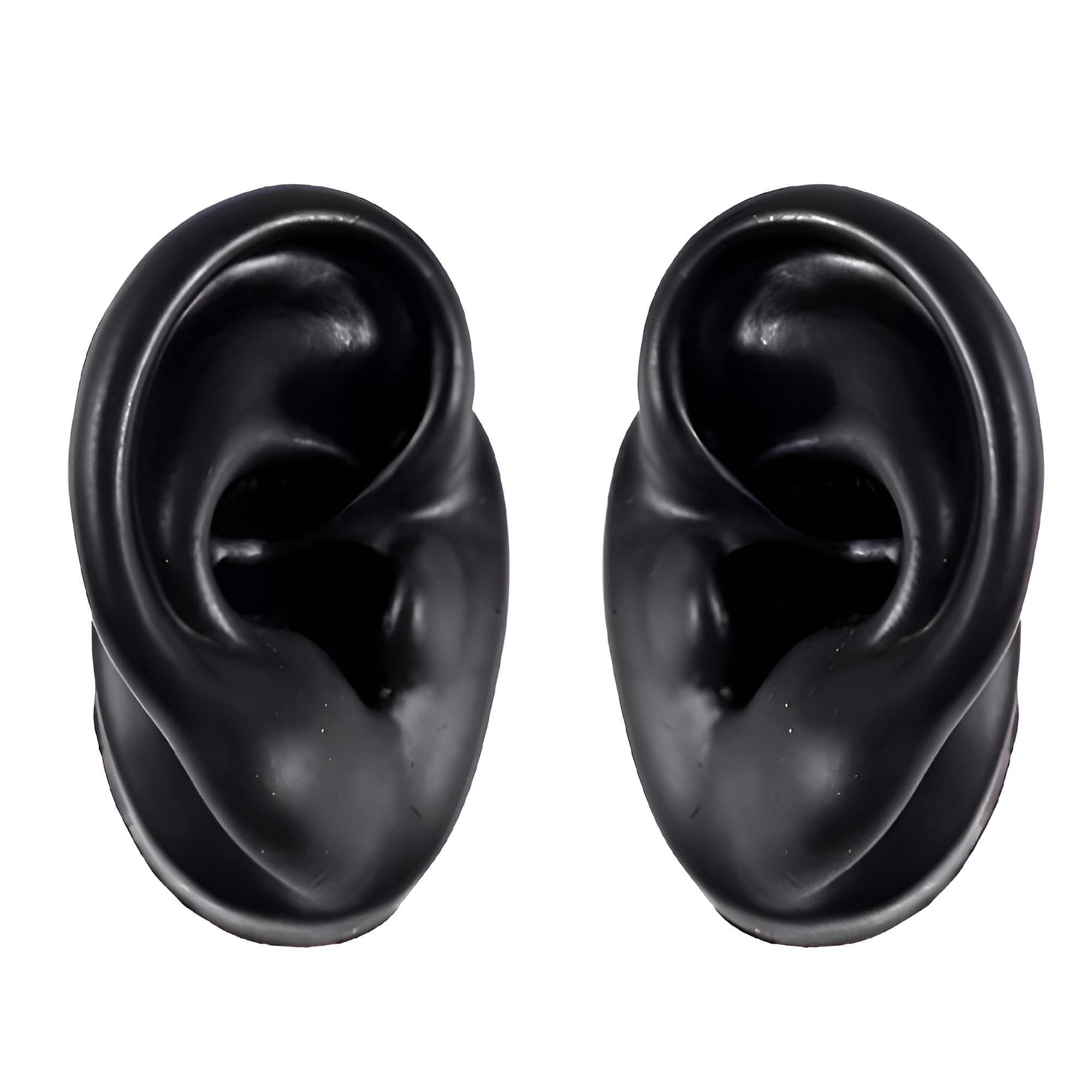 

ZERONOWA Силиконовая модель уха, Набор левого и правого, Модель уха, Модель обоих ушей, Точка акупрессуры уха, Реалистичная модель уха, Искусственная (черный)