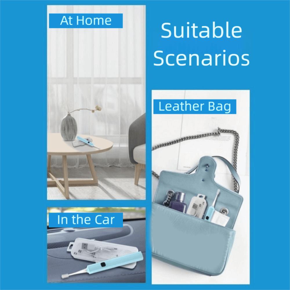 LED Light Baby Ear Cleaner 360 Degree Rotating USB Charging Luminous Ear Spoon Set Soft with Magnifying Luminous Ear Curette