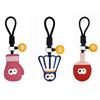 Wrist Strap Table Tennis Leather Pendant Hand-sewn Badminton Cartoon Keychain  Sports Fans