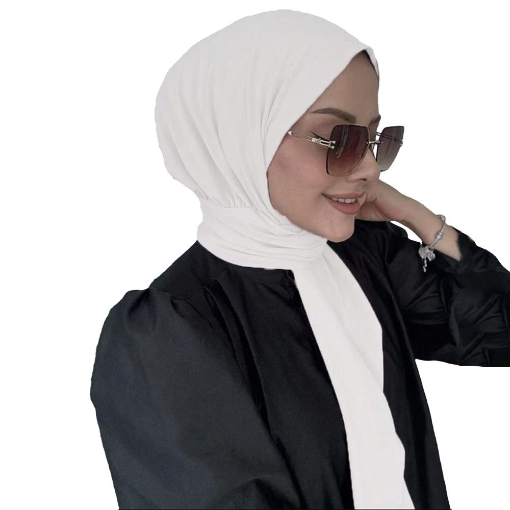 

Muslim Instand Hijab Breathable Islamic Head Wraps білий