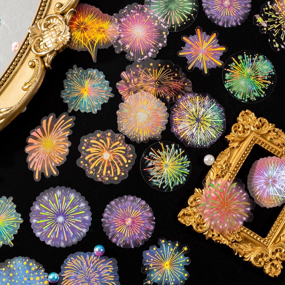 

20pcs Junk Journal Fireworks Stickers Photo Album Splendid Fireworks New Art Collage