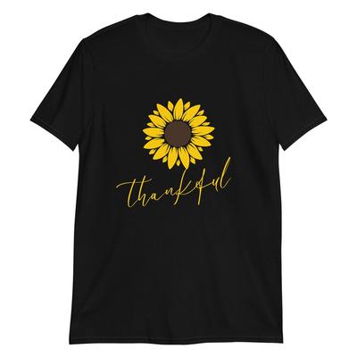 Dankbare Sonnenblume Aufmunterndes Kunst T-Shirt