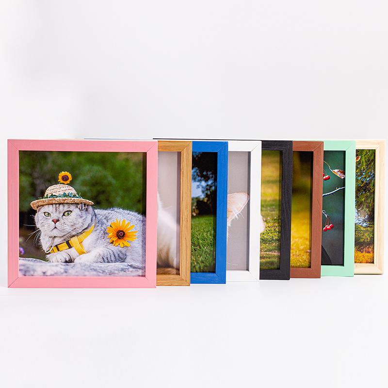 Picture Frame Photo Picture Frame with Wood Sealing Side for Wedding and Vip Clients