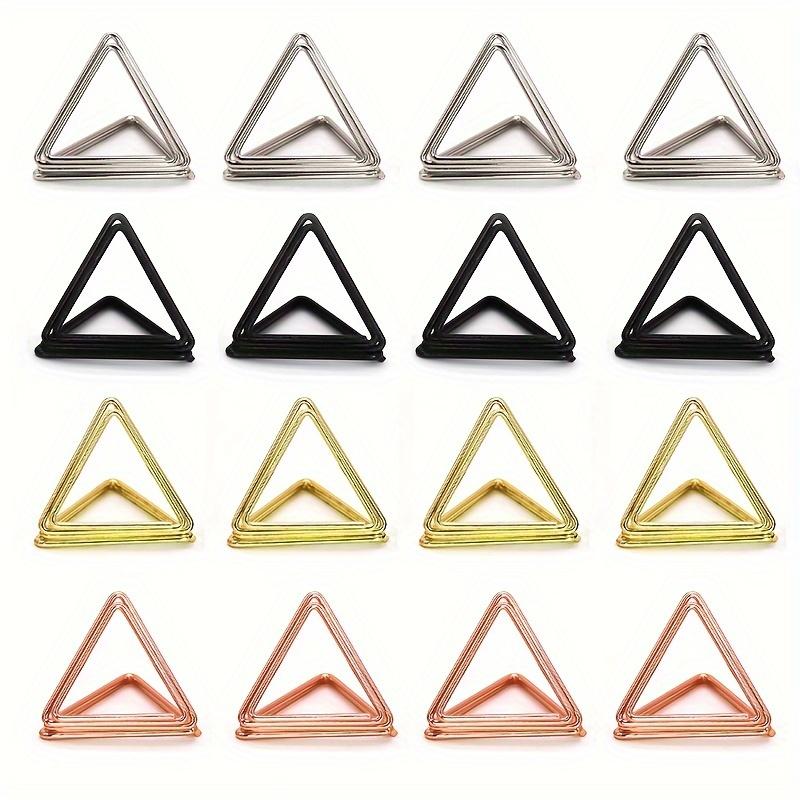 Triangular Name Card Holders, Hotel Table Number Stands, Desktop Note Clips, Upright Metal Message Clips, Postcard and Wedding Photo Clips in Rose Gol