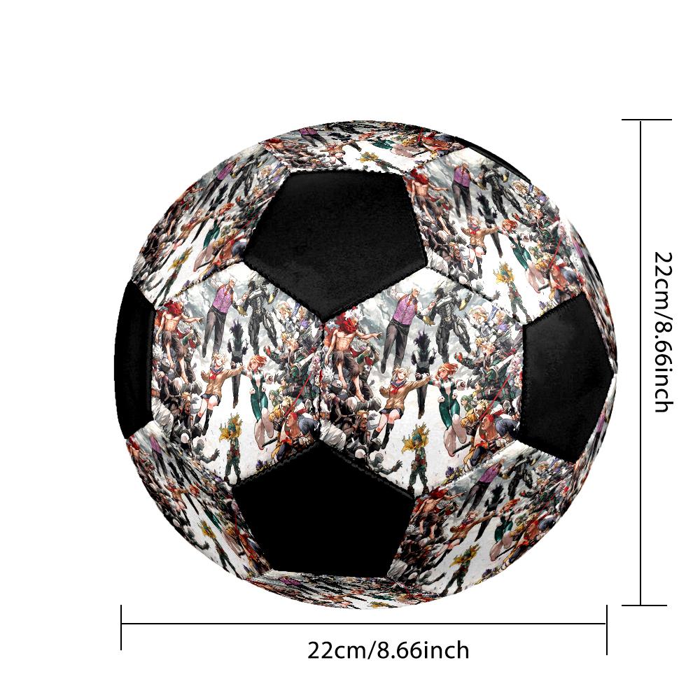 Soccer Ball Colorful Machine Stitched PVC Size 5 Team Training Competition Ready Durable High-Bounce Cool Sports Gift