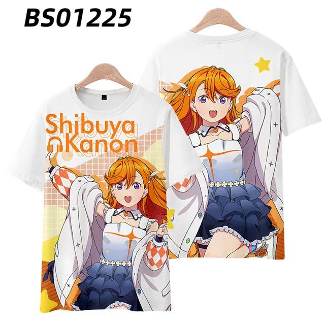 NEW! LoveLive!SuperStar!! 3D Print T-shirt Summer Fashion O-Neck Short Sleeve Popular Japanese Anime Streetwear Unisex Clothes