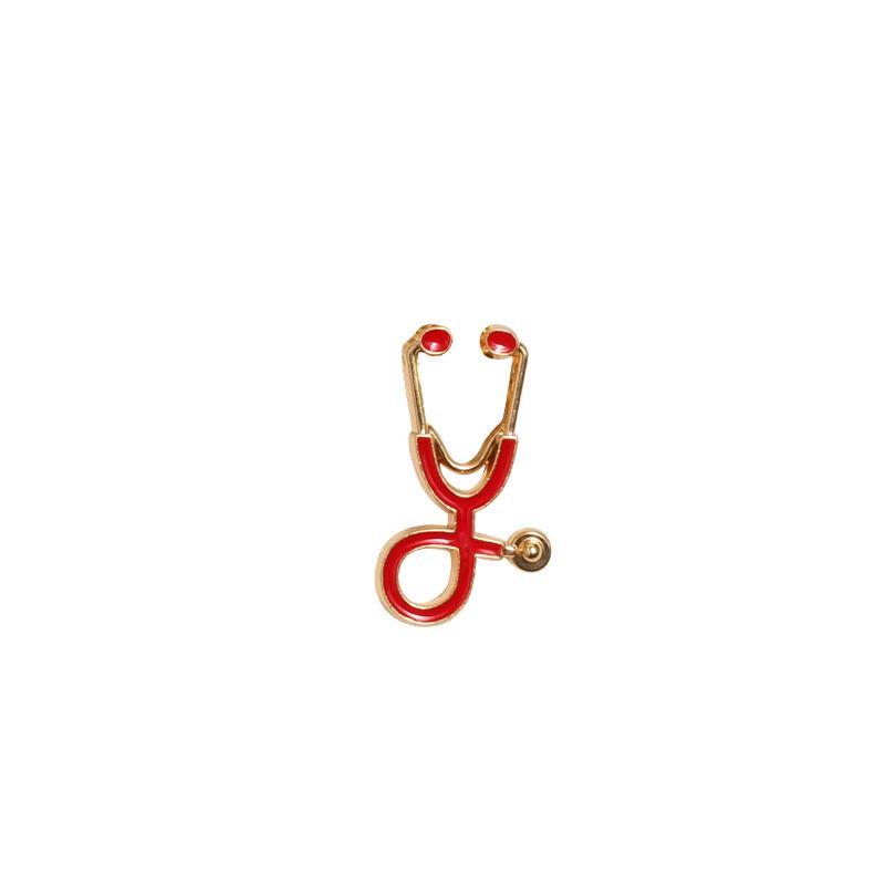 Stethoscope Badge Brooch: European & American Film-inspired Alloy Jewelry
