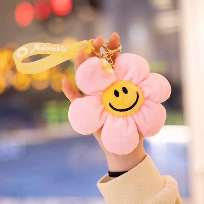 1 neue niedliche Sonnenblume kleine bunte Stofftier-Taschenpuppe Blütenblatt Schlüsselanhänger Anhänger für männliche und weibliche Geburtstagsgeschenke