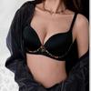 Sexy Leopard Print Front-button Bra for Small Breasts Push-up Bra for Side Breasts and Anti-sagging No Steel Ring Seamless Back Bra