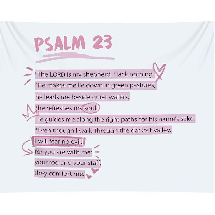Pink Christian Tapestry Aesthetic Bible Verses Tapestries Wall Hanging Pink Wall Art for Teen Girls & Women Wall Tapestry for Bedroom Dorm Decor for A