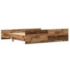 Bed Frame with Headboard Reclaimed Wood Look 203 x 203 x 50 cm Particle Board