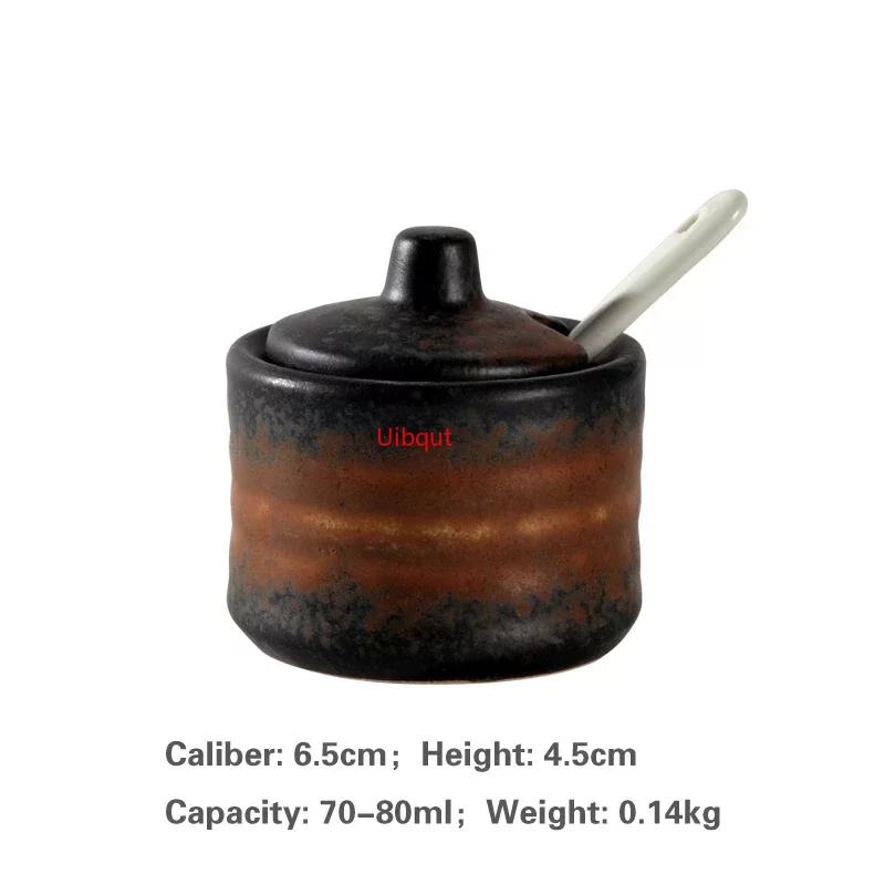 Japanese Tank Creative Seasoning Can Ceramic Seasoning Tank Kitchen Ware Storage Bottles and Jars Bottle Glass Bottle Jars
