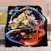 Demon Slayer Anime Flanelldecke - Weich Warm Perfekt für Sofa, Bettwäsche Camping Reise Büro Heimdekor -QJY