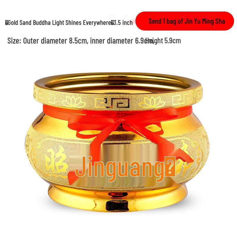 Gold Sand Ceramic Incense Burner for Offerings - God of Wealth Incense Holder, Attracts Wealth & Treasures
