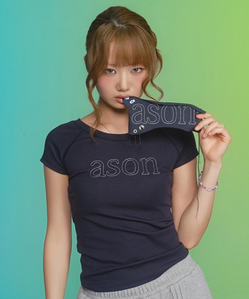 Aejeuon Mono Reglan Tee / Navy