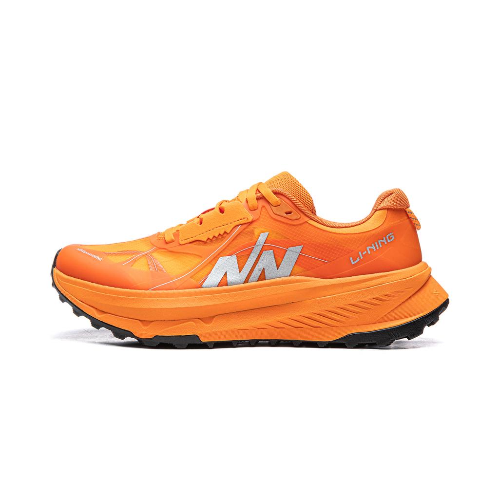Li Ning Cushioning Slip Resistant Abrasion Resistant Rebound Low Top Trail Running Shoes Unisex Burnt Orange ARNV023-2