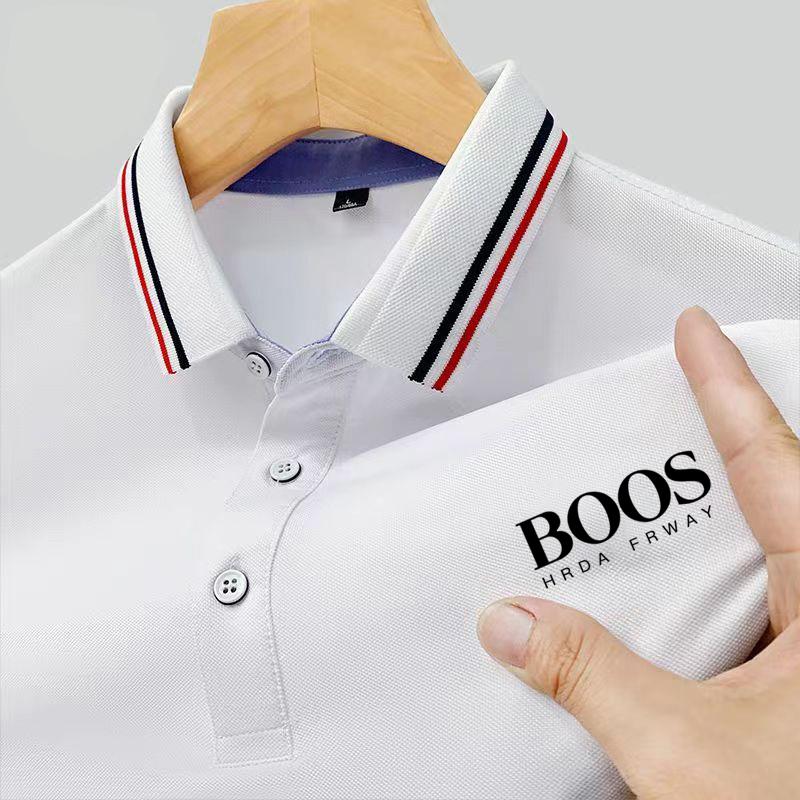 

Летняя вышитая рубашка поло для мужчин Горячая Высокое качество Мужской Топ с коротким рукавом Дышащая Рубашка поло в стиле business casual для мужчин S