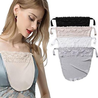 Faux Camisole en dentelle à clipser pour femmes, soutien-gorge, Anti-peep, Invisible, cache-clivage, superposition, panneau de modestie, gilet, réservoirs pour dames