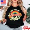 Großer Fan von Menschenrechten Shirt Retro Regenbogen Grafik T-Shirt Geschenk