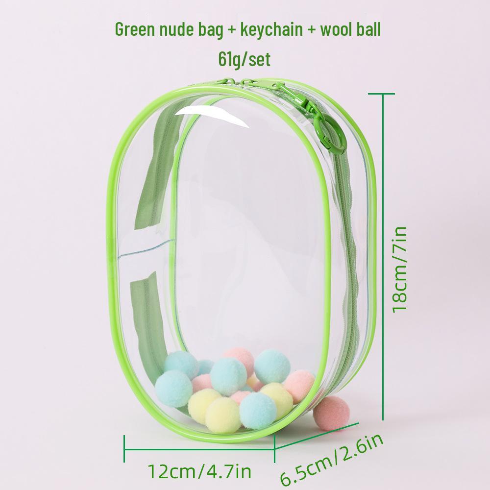 18cm High-Transparency Vinyl Doll Case - Multicolor Stroller Bag with Hanging Option for Anime Collectibles