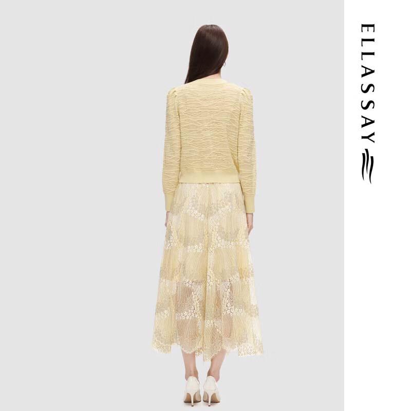 ELLASSAY Women's Elegant V-Neck Knit Cardigan