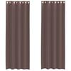 VidaXL Rideaux en voile avec œillets 2 pcs marron 140x260 cm, rideau en filet, rideau transparent, voile de fenêtre, 4102069