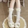 Lolita Girl Over Knee Socks With Lace Bow Decoration For Summer Dress Up