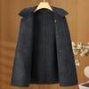 Middle Age Women's Long Wool Coats and Mixtures Plus Size Autumn Outerwears Elegant Loose Lady Jackets