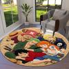 One Piece Art Round Area Rug Carpet Rug For Living Room Bedroom Sofa Playroom Decor Nonslip Floor Mat