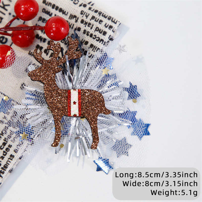 Christmas Hairpin Duckbill Clip Party Decor Elk Snowman Christmas Headdress Children's
