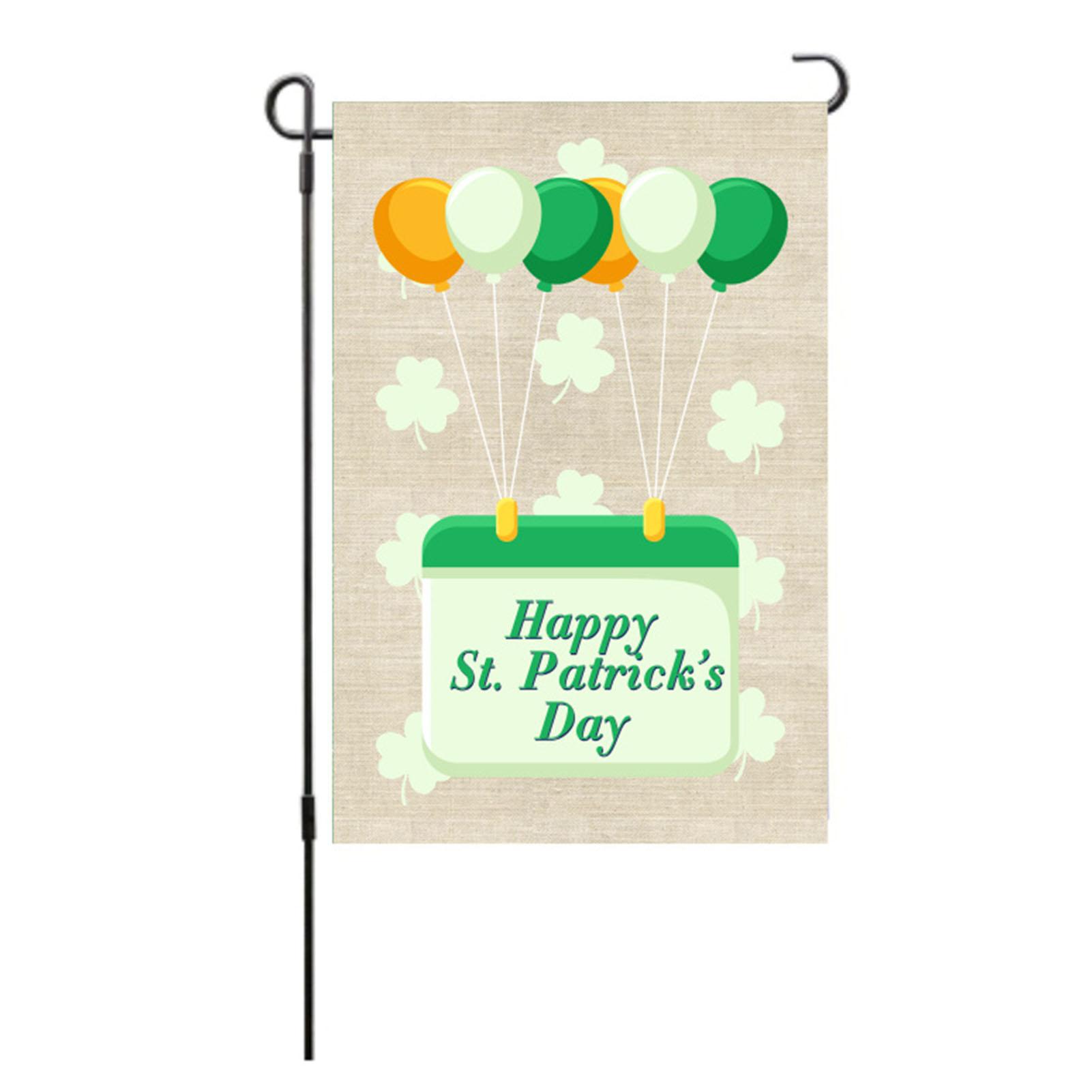 

Флаг ко Дню Святого Патрика, двухсторонний, устойчивый к выцветанию, полиэстеровый листовой садовый флаг для вечеринки на лужайке во дворе S03