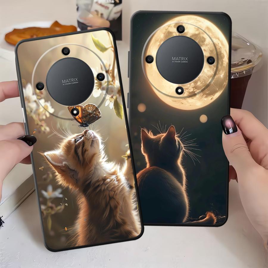 Funda Phone Cover Case for Honor 200 400 Lite X7 X6 Magic5Lite X5b X9a 90 8X 70 X8 Cute Cat