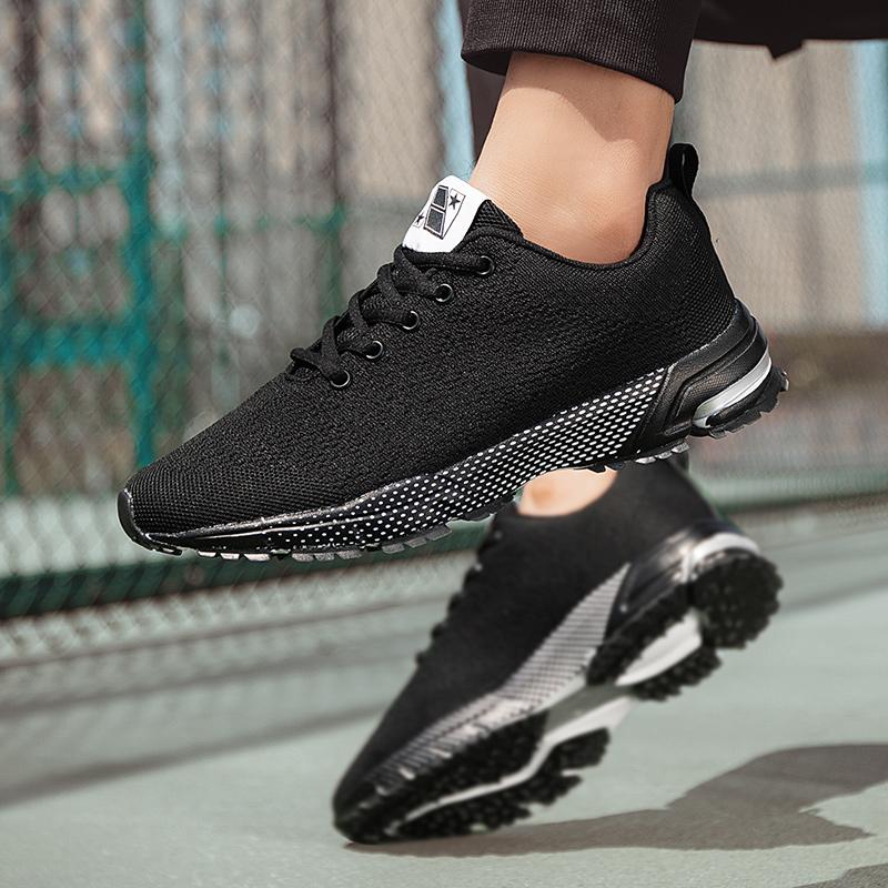 Lightweight Large Size Flying Line Running Shoes Fashion Mesh Flyknit Breathable Casual Outdoor Sneakers