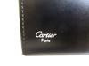 Authentic Cartier Pasha De Cartier Black Leather Siver H/W Card Holder #b100  Seller Refurbished