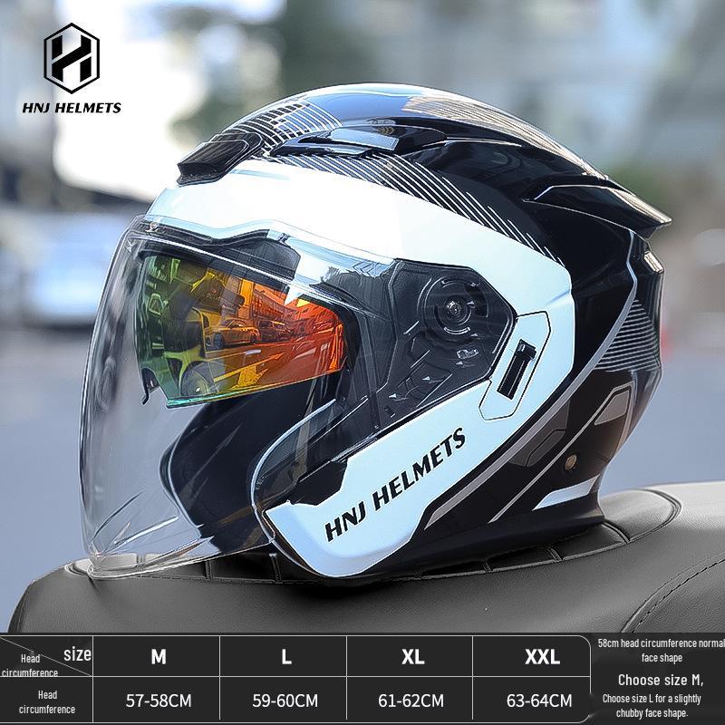 Men's 3/4 Motorcycle Helmet - National Standard Class A, 3C Certified, Electric Vehicle, Summer Safety Helmet