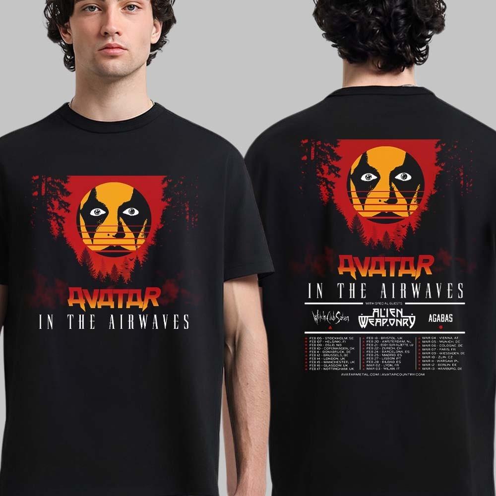 Avatar In The Airwaves Europe And UK Tour 2026 Schedule Tour Dates Two Sided Tee S