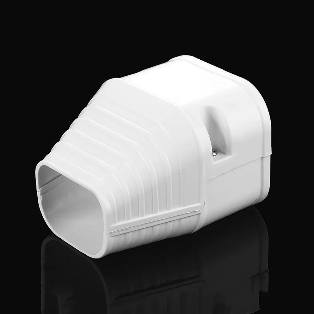 75*65mm Klimaanlagen-Leitungsset-Abdeckungssystem PVC Weiß Verbindungsendkappe Abdeckung Flacher Winkel Witterungsbeständig Wandkappe Klimaanlagenrohr